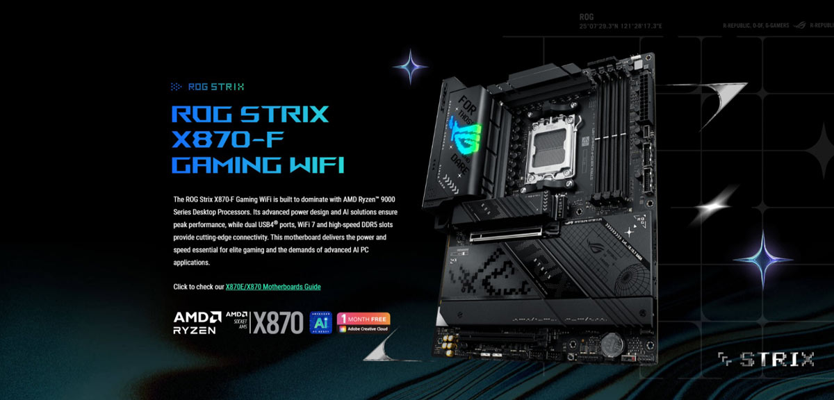 ASUS ROG STRIX X870-F GAMING WIFI AM5 ATX Gaming Motherboard Price in BD